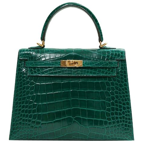 hermes tasche kelly bag krokodilleder|hermes green crocodile kelly.